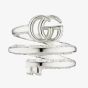 Gucci GG Marmont Sterling Silver Double Band Ring YBC77071900101