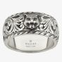 Gucci Mens Sterling Silver Gatto Feline Motif Ring YBC433571001