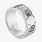 Gucci Ghost Silver 9mm Band Ring YBC455318001