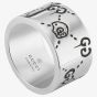 Gucci Ghost Silver 12mm Band Ring YBC455319001