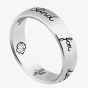 Gucci Blind 4 Love Silver 5mm Band Ring YBC455247001