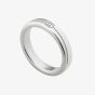 Gucci Silver 4mm Engraved Interlocking Ring YBC774049001
