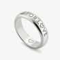 Gucci Sterling Silver Blind For Love 5mm Band Ring YBC84357600101