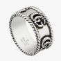 Gucci GG Marmont Silver 9mm Logo Ring YBC627729001