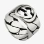 Gucci Sterling Silver Interlocking Ring YBC661518001