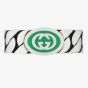 Gucci Interlocking 6mm Green Enamel Ring YBC7016120010
