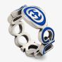 Gucci Interlocking Blue Enamel Ring YBC75364000201