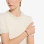 Gucci Interlocking 18ct Yellow Gold Black Cord Charm Bracelet YBA87473800100U