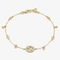 Gucci Interlocking 18ct Yellow Gold Diamond Bracelet YBA729403002017