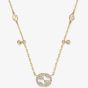 Gucci Interlocking 18ct Yellow Gold Diamond Necklace YBB72940200200U
