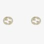 Gucci Interlocking 18ct Yellow Gold Diamond Stud Earrings YBD72940800200U