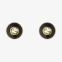 Gucci Gucci Interlocking 18ct Yellow Gold Onyx Stud Earrings YBD78655400100U