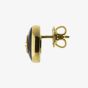 Gucci Gucci Interlocking 18ct Yellow Gold Onyx Stud Earrings YBD78655400100U