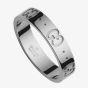 Gucci Icon 18ct White Gold Logo Band Ring YBC073230002