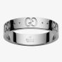 Gucci Icon 18ct White Gold Logo Band Ring YBC073230002