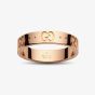 Gucci Icon 18ct Rose Gold Logo Ring YBC152045001