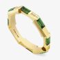 Gucci 18ct Yellow Gold GUCCI Link to Love Green Tourmaline Ring YBC6622560202