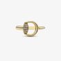 Gucci Horsebit 18ct Yellow Gold & Diamond Open Ring YBC832324002015