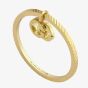 Gucci Interlocking 'G' Textured Drop Gold Ring YBC648599002