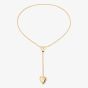 UNOde50 Cupido 18ct Gold Plated Two Hearts Y Shaped Adjustable Necklace COL1884ORO0000U