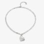 UNOde50 Heartbeat Silver Plated Heart Pendant Necklace COL1669MTL0000U