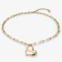 UNOde50 Heartbeat Gold Plated Heart Pendant Necklace COL1669ORO0000U