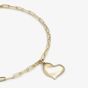 UNOde50 Heartbeat Gold Plated Heart Pendant Necklace COL1669ORO0000U