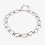 UNOde50 Serotonin Silver Plated Horseshoe Link Chain Necklace COL1898MTL0000U