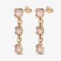 UNOde50 Sublime Gold Plated Pink Crystal Dropper Earrings PEN0912RSAORO0U