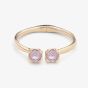 UNOde50 Aura Gold Plated Pink Crystal Hinged Bangle PUL2357RSAORO0L