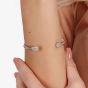 Lucy Quartermaine Silver Skinny Drip White Topaz Twist Bangle SDBG1