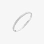 Lucy Quartermaine Silver Hula Textured Bangle HBG1