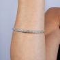 Lucy Quartermaine Silver Hula Textured Bangle HBG1