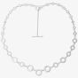 Lucy Quartermaine Silver Art Deco White Topaz Halo T Bar Necklace ADP8