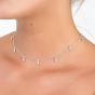 Lucy Quartermaine Silver Mini Drop Choker Necklace DN18