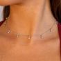 Lucy Quartermaine Silver Mini Drop Choker Necklace DN18