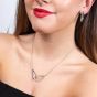 Lucy Quartermaine Silver Large Linked Petal Necklace PP3