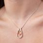 Lucy Quartermaine Two Colour Petal Horseshoe Tri Pendant Necklace PP4