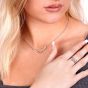 Lucy Quartermaine Silver Skinny Drip White Topaz V Necklace SDP1