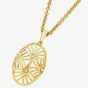 Lucy Quartermaine Gold Vermeil Art Deco Oval Open Work Necklace ADP7G
