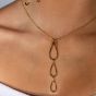 Lucy Quartermaine Gold Vermeil Tri Petal Long Necklace PNL1G