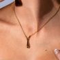Lucy Quartermaine Gold Vermeil V Drop Necklace DP4G