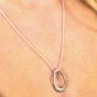 Lucy Quartermaine Volcan Sterling Silver Large Open Shape Pendant Necklace VP1