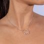 Lucy Quartermaine Silver Hula Open Circle Necklace HP1