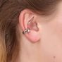 Lucy Quartermaine Silver Drop Flat Plain Single Ear Cuff DCU4