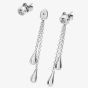 Lucy Quartermaine Sterling Silver Removable Double Drop White Topaz Earrings DER29