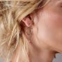 Lucy Quartermaine Silver Drop Hoop Earrings DER33