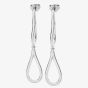 Lucy Quartermaine Silver Double Petal Dropper  Earrings PER3
