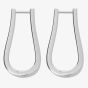 Lucy Quartermaine Silver Petal Large Hoop Earrings PH3