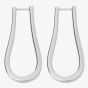 Lucy Quartermaine Silver Petal Extra Large Hoop Earrings PH4